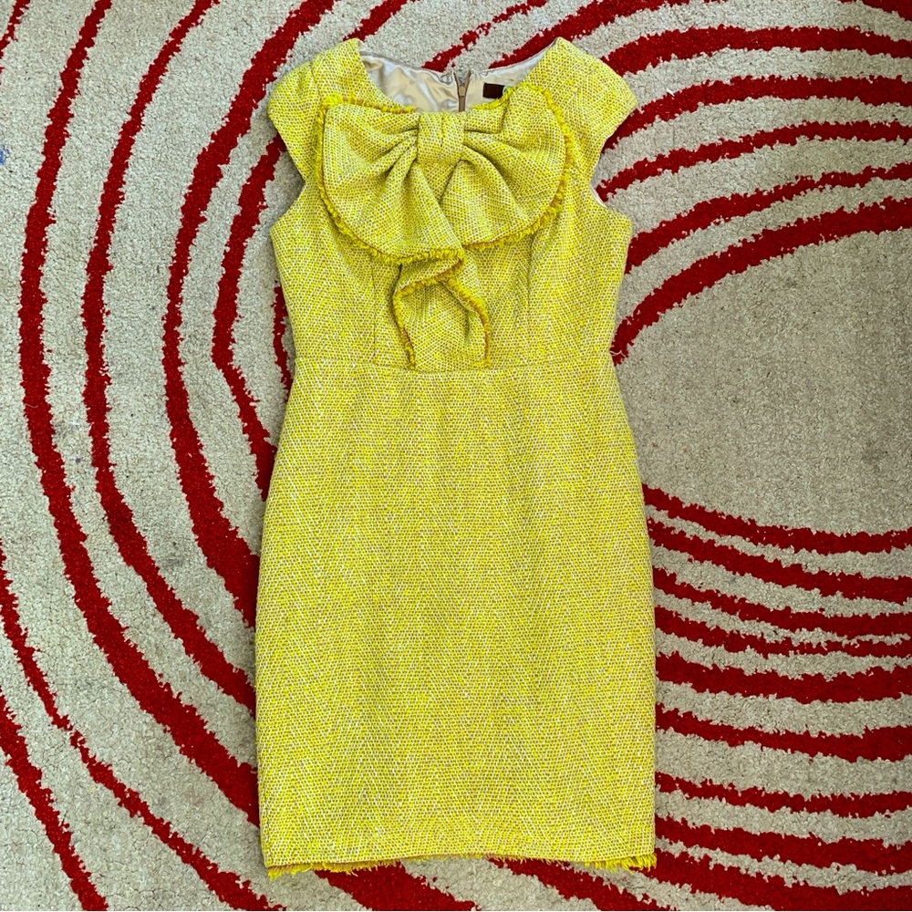 ARITZIA EVA FRANCO YELLOW TWEED DRESS